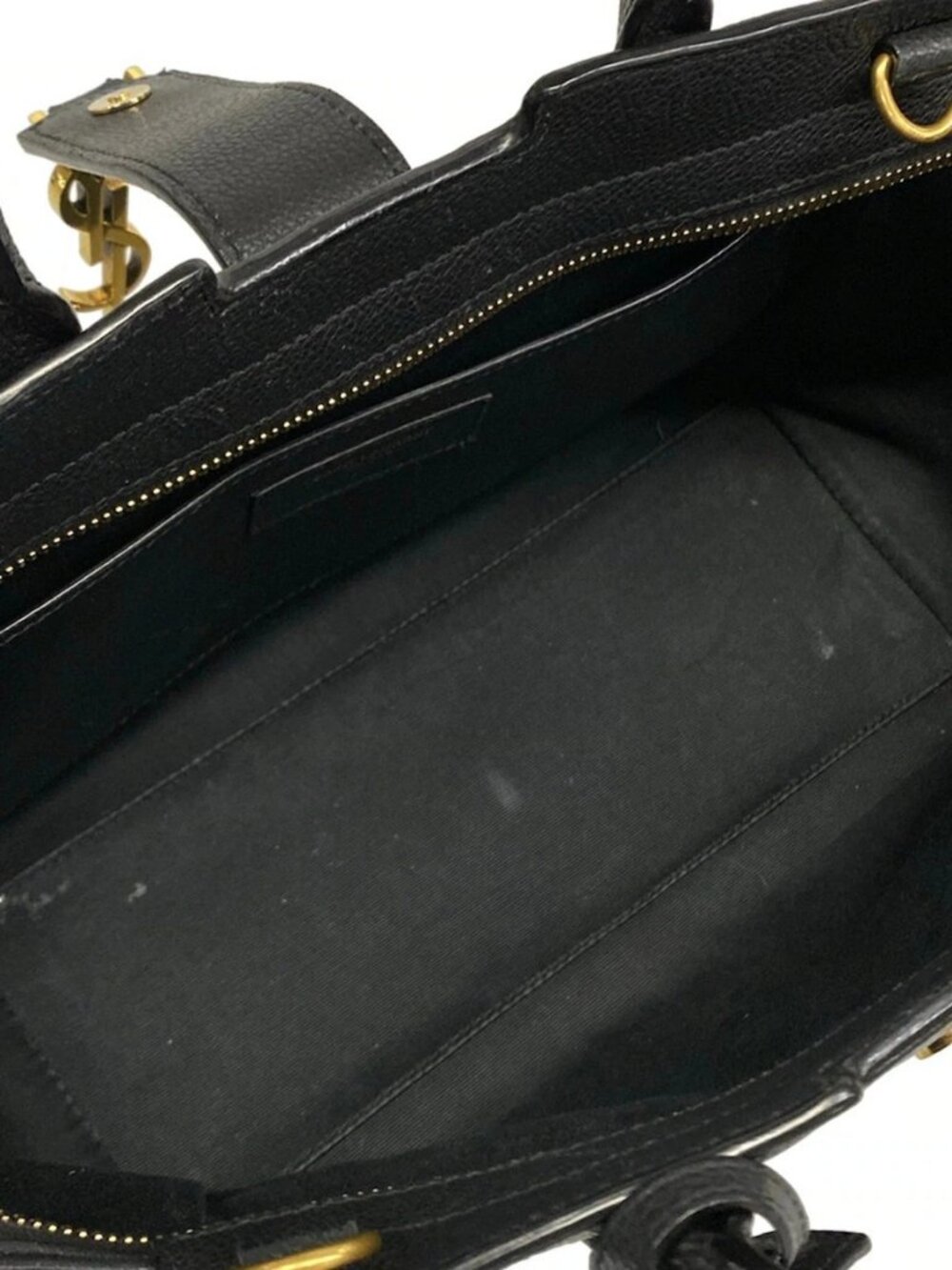 SAINT LAURENT PARIS Baby Tote Downtown 635346 Black Leather Handbag - Picture 14 of 15